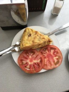 Nourish: Tapas in Ibiza Spanish omelette and tomatoes